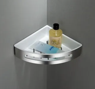 Полка угловая Timo Luiro 18577/00 хром/белый